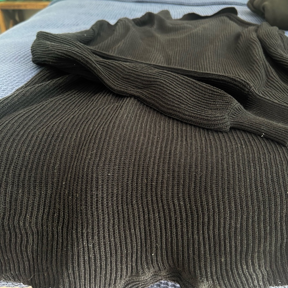 Free People Charcoal Ribbed Button-Up Top - Picture 4 of 9